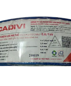 Cáp điện lực hạ thế cv 2.5 (0.6/1kv) màu xanh dương, ruột đồng cấp 2, cách điện bằng pvc dây điện đơn 56006948 TGCN-31200 Cadivi