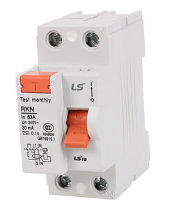 Cầu dao chống rò RCCB  RKN 1P+N 63A LS