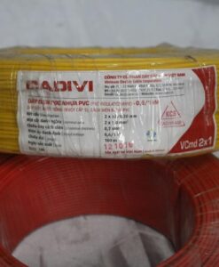 Dây đôi mềm dẹt VCmd 2x1 (0.6/1kv) màu vàng, ruột đồng cấp 5, cách điện bằng PVC  56006735 TGCN-21295 Cadivi