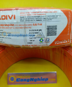 Dây đôi mềm dẹt VCmd 2x1 (0.6/1kV) màu đỏ, ruột đồng cấp 5, cách điện bằng PVC  56006735 TGCN-20224 Cadivi