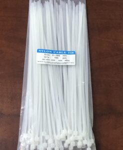 Dây rút nhựa màu trắng 8 x 400mm  TGCN-23664 HUADA