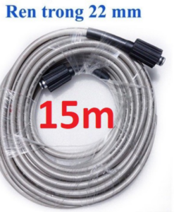 Dây xịt rửa xe áp lực cao 3 lớp lõi nhựa PU, ren Ø22m, chiều dài dây 15m  TGCN-36670 OEM-866
