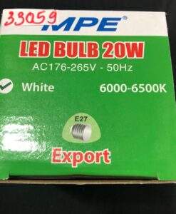 Đèn led bulb trụ nhôm 20w,ánh sáng trắng,kích thước ø80 x 150mm  LB-20T MPE