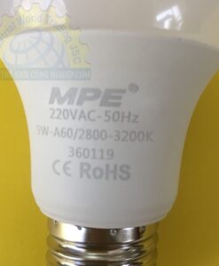 Bóng đèn led buld 9W, ánh sáng vàng, kích thước ø60 x 118mm LBD-9V MPE