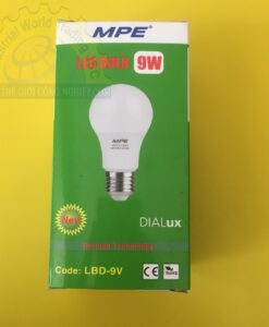 Bóng đèn led buld 9W, ánh sáng vàng, kích thước ø60 x 118mm LBD-9V MPE