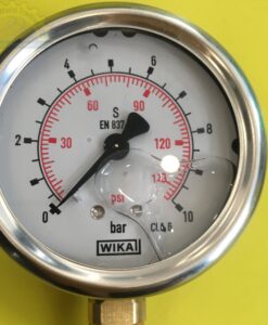 Đồng hồ đo áp suất 0-10 bar mặt 63mm  213.53 WIKA