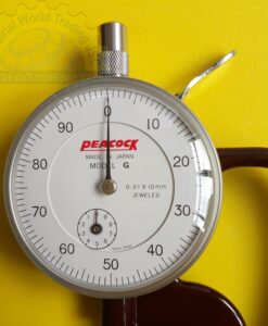 Đồng hồ đo độ dày loại hiển thị cơ 0-10mm/0.01mm, 20.2mm throat Đồng hồ đo độ dày Peacock, G, Dial Thickness Gauges G PEACOCK