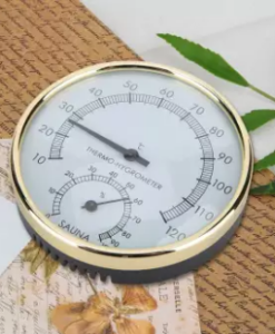 Đồng hồ đo nhiệt độ và độ ẩm phòng xông hơi khô  10 ~ 120 oC / 0% ~ 100% RH  TGCN-49268 SAUNA