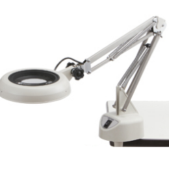Kính lúp công nghiệp loại kẹp bàn, thấu kính 2x, kèm đèn led kính lúp kẹp bàn Otsuka dùng trong phòng thí nghiệm, ENVL-F 2X ENVL-F 2X OTSUKA