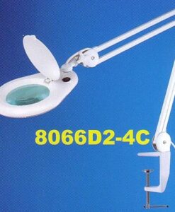Kính lúp công nghiệp loại kẹp bàn, thấu kính 5x, kèm đèn LED  8066D2-4C JCVTECH
