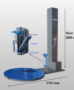 Máy Quấn Màng Pallet Tự Động tải trọng 2000kg, kích thước đóng gói 500-1200mm  TGCN-51092 JCVTECH