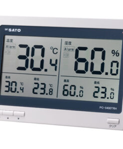 Nhiệt ẩm kế để bàn, dải đo nhiệt độ 0 ~ 50 ℃, dải đo độ ẩm  20 ~ 95% rh  PC-5400TRH Sato