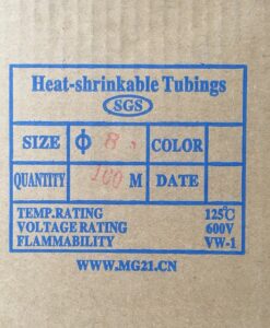 Ống gen co nhiệt phi 8 màu đen  TGCN-38879 OEM-546