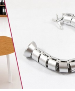 Ống luồn dây điện dạng khớp nối nhựa màu bạc 14 khớp nối, dài 77cm, đường kính ống 60cm  TGCN-53277 OEM-866