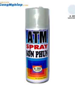 Sơn xịt ATM màu trắng xám 400ml  A203 Sanyo White ATMSPRAY