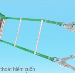 Thang thoát hiểm cuốn, độ dày ống 1mm, khoảng cách giữa các bậc 38cm  TH.56M BaoBinhSafety