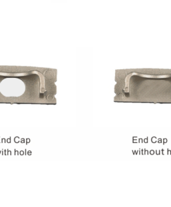 Thanh nhôm định hình Led âm loại 2m/ thanh, kích thước 17x 6,79mm, thanh PC cover 2m/ thanh màu trắng đục Opal diffuser, phụ kiện đi kèm nắp chụp End-cap 2 cái / mét  TGCN-52628 JCVTECH