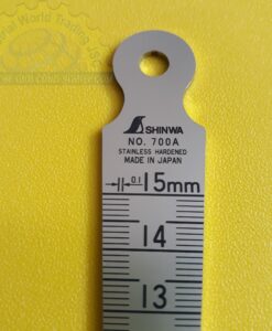 Thước đo khe hở khoảng đo 1-15 mm, độ dày 1.2 mm, độ chính xác +/- 0,05 mm, độ cứng HV400 62600 Shinwa