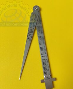 Thước lá kết hợp thước đo khe hở, Dải đo thước đo rãnh 1~15mm, Dải đo thước thẳng 0~150mm 62612 Shinwa