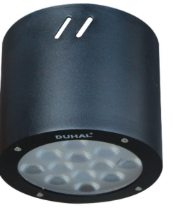 Đèn lon gắn nổi sử dụng bóng led 220v/50Hz, kích thước ØxH 118x100mm SDFB803 (Loại tròn - màu đen) DUHAL