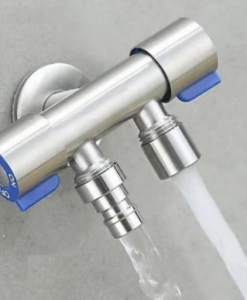 Van khóa nước  2 đầu ra, đầu vào ren ngoài Ø20mm - 2 đầu ra ren ngoài Ø20mm, Inox 304-Mas 2  TGCN-53359 OEM-866